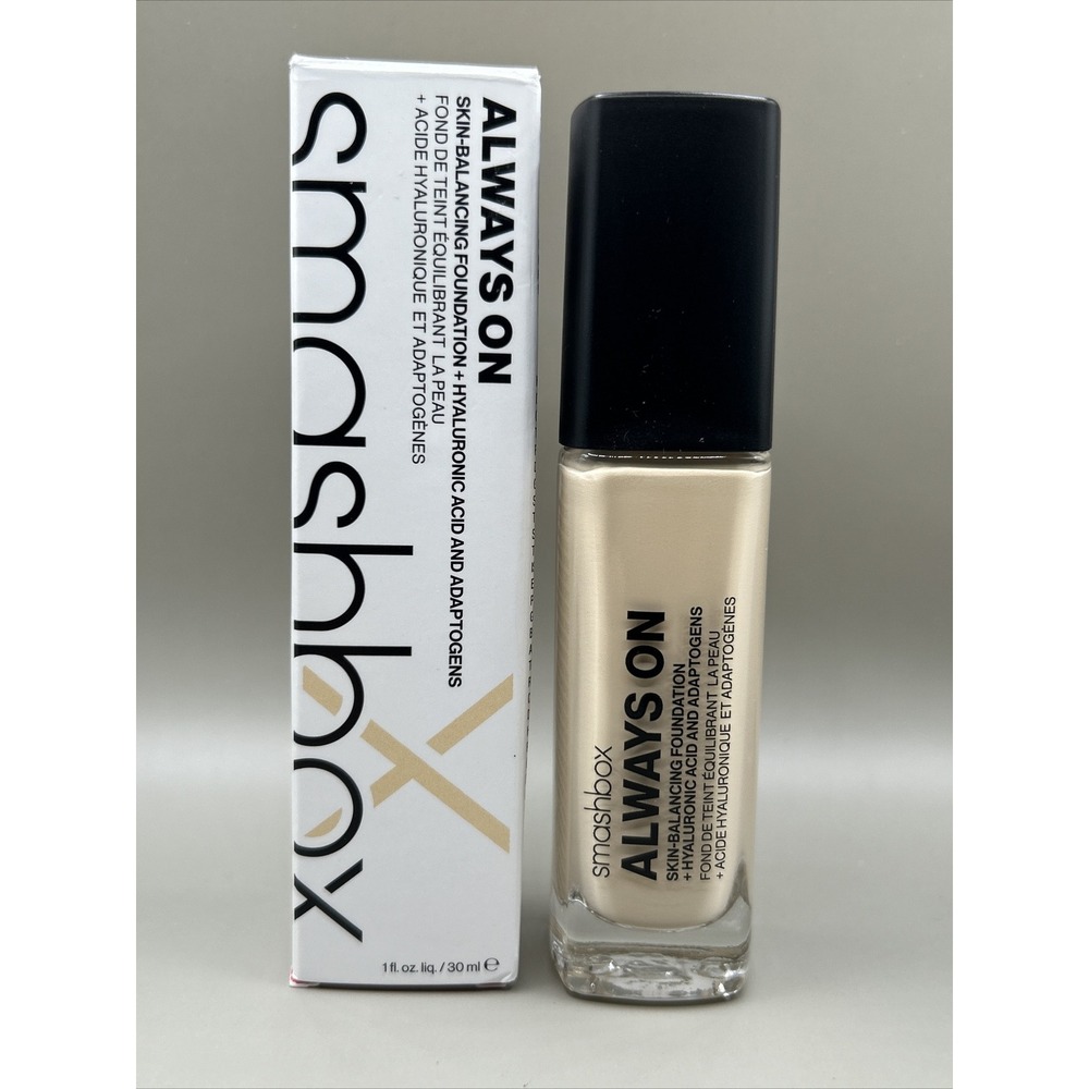 Smashbox Always On 16 Hour Skin Balancing Foundation  F10-W 1oz Hyaluronic Acid